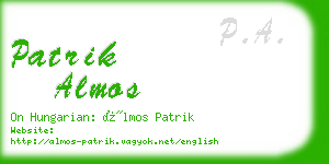 patrik almos business card